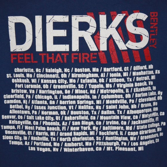 Dierks Bentley Feel That Fire Concert T Shirt - Picture 5 of 8